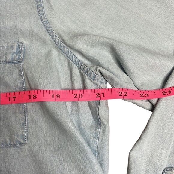 90s Vintage Liz Claiborne Chambay Blue Button Down Large Petite - Picture 6 of 9
